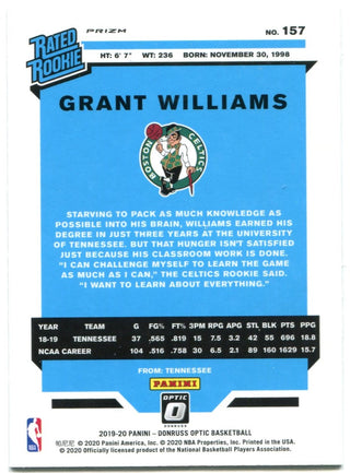 Grant Williams 2019-20 Donruss Optic Rated Rookie Card