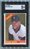 Roger Maris 1966 Topps Card #365 SGC Graded 5
