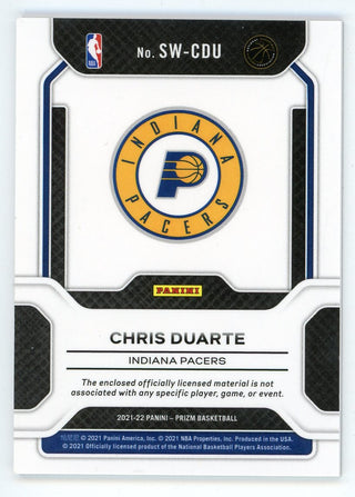 Chris Duarte 2021 Panini Prizm Sensational Swatches Rookie Card Patch Relic #SW-CDU