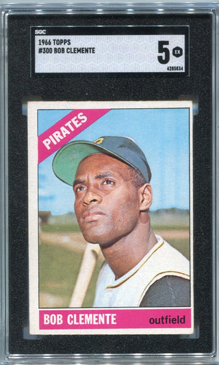 Bob Clemente 1966 Topps Card #300 SGC Graded 5