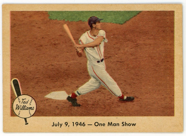 Ted Williams 1959 Fleer Baseball Card #27 July 9, 1946- One Man Show