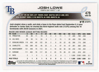 Josh Lowe 2022 Topps Series Two #479 Card