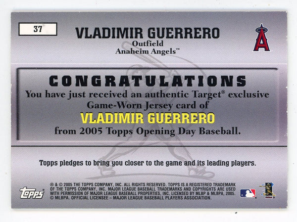 Vladimir Guerrero 2005 Topps Game Worn Jersey Patch Relic #37