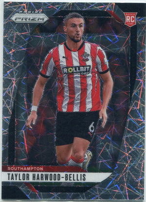 Taylor Harwood-Bellis 2024 - 2025 Panini Prizm Premier League Silver Laser Prizm RC #293