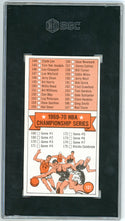 1970-71 Topps In Black Checklist #101 SGC 5.5