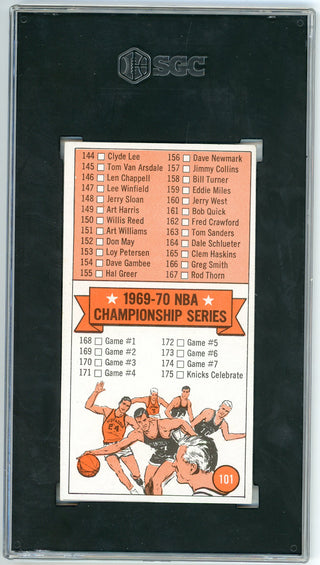 1970-71 Topps In Black Checklist #101 SGC 5.5