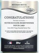 Mookie Betts 2023 Topps Series Two Silver Slugger Award Insert Card /399