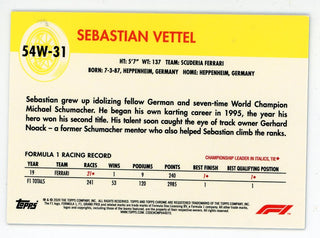 Sebastian Vettel 2020 Topps Chrome F1 #54W-31