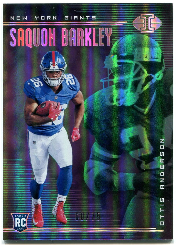 Saquon Barkley Ottis Anderson Rookie Panini Illusions 60/75 2018