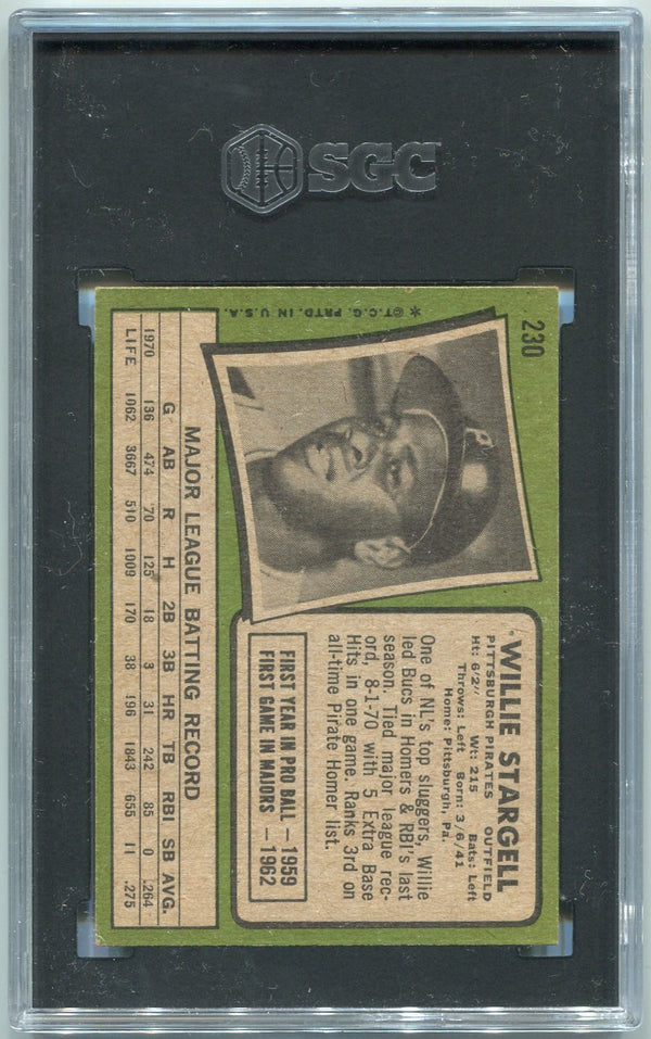 Willie Stargell 1971 Topps Card #210 SGC Graded 5.5