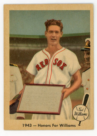 Ted Williams 1959 Fleer Baseball Card #21 1943 - Honors For Williams