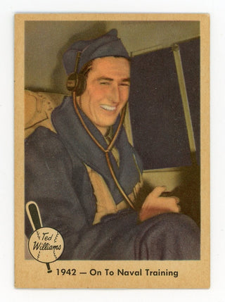 Ted Williams 1959 Fleer Baseball Card #20 1942 - On To Naval Training
