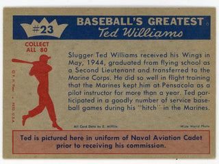 Ted Williams 1959 Fleer Baseball Card #23 1944- Williams Wins His Wings
