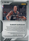 DeMar DeRozan 2020 - 2021 Panini Prizm Sensational Jersey Card #SSW-DDR
