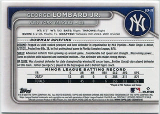 George Lombard Jr. 2024 Bowman Chrome Prospects RC #BCP-79