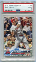 Mike Trout 2018 Topps Holiday Card #HMW100 PSA Graded 9