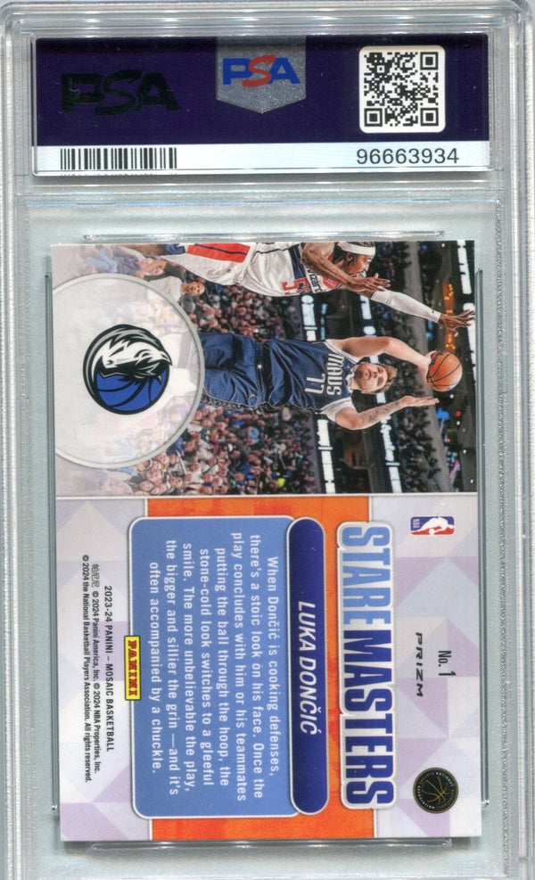 Luka Doncic 2023 PaninI Mosaic #1 Stare Masters PSA 10 Card