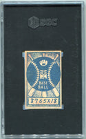 1948 Menko JCM 2 Blue Baseball Back Hankyu Card SGC Graded 4