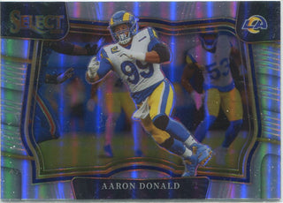 Aaron Donald 2022 Panini Select Field Level Silver Prizm Card #497
