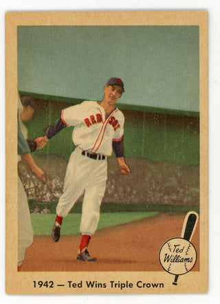 Ted Williams 1959 Fleer Baseball Card #19 1943 - Ted Wins Triple Crown
