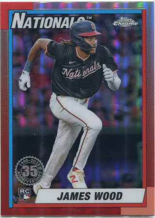 James Wood 2025 Topps Chrome 35th Anniversary Refractor RC #90CB-15