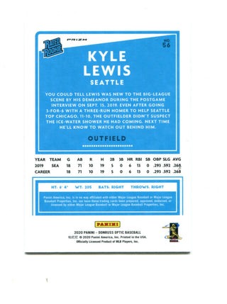 Kyle Lewis 2020 Panini Silver Rookie Optic #56 Card