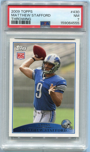 Matthew Stafford 2009 Topps RC #430 PSA Graded 7