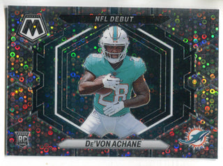 De'Von Achane 2023 Panini Mosaic NFL Debut Silver Disco Prizm Rookie Card #ND-8