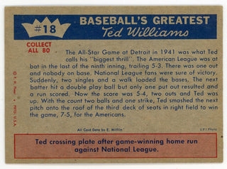 Ted Williams 1959 Fleer Baseball Card #18 1941 - All Star Hero