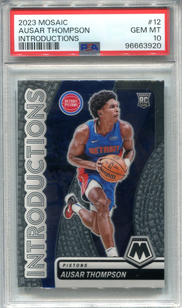 Ausar Thompson 2023-24 Panini Mosaic #12 PSA 10 Card