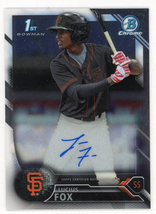Lucius Fox 2016 Topps Bowman Chrome Autographed #CPA-LF