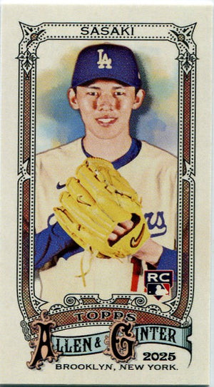 Roki Sasaki 2025 Topps Allen & Ginter Mini RC #92
