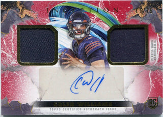 Caleb Williams 2024 Topps Inception Franchise Foundation Dual Jersey & Autographed RC #FFRA-CW 41/75