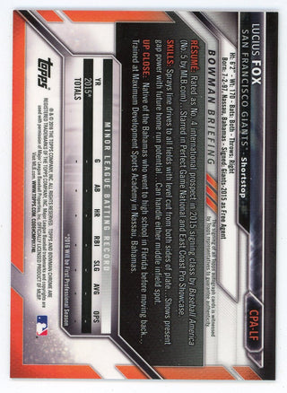 Lucius Fox 2016 Topps Bowman Chrome Autographed #CPA-LF