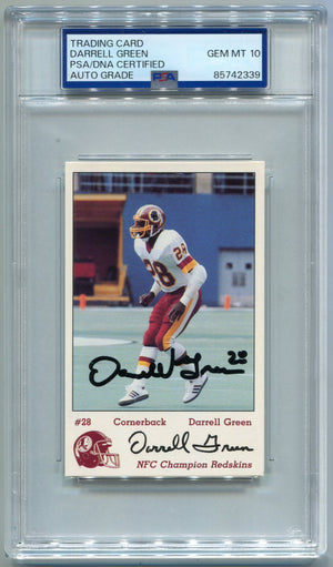 Darrell Green Autographed Card PSA/DNA Certified