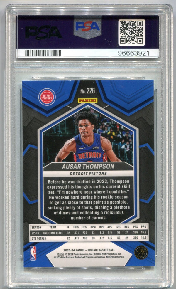 Ausar Thompson 2023-24 Panini Mosaic #226 PSA 10 Card