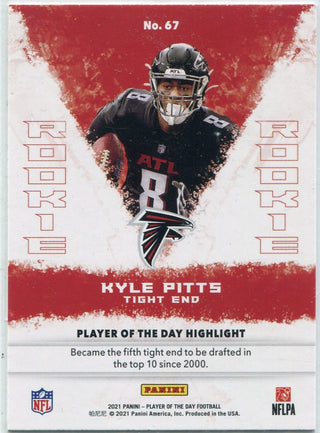 Kyle Pitts 2021 Panini Player Of The Day Silver Parallel RC #67