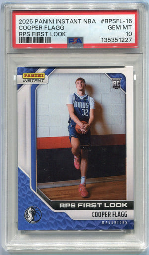 Cooper Flagg 2025 Panini Instant NBA RPS First Look RC #RPSFL-16 PSA Graded 10