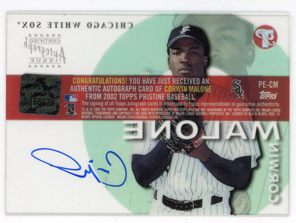 Corwin Malone Autographed 2002 Topps Pristine #PE-CM