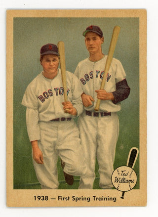 Ted Williams 1959 Fleer Baseball Card #11 1938 - First Spring Training