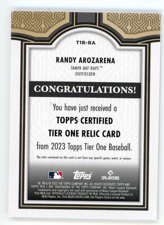 Randy Arozarena 2023 Topps Certified Tier 1 Relic Card #T1R-RA