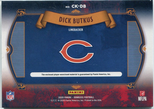 Dick Butkus 2020 Panini Donruss Canton Kings Jersey Card #CK-DB 72/299