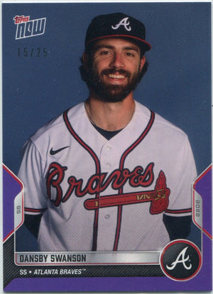 Dansby Swanson 2022 Topps Now Purple Parallel Card #OD-231 15/25