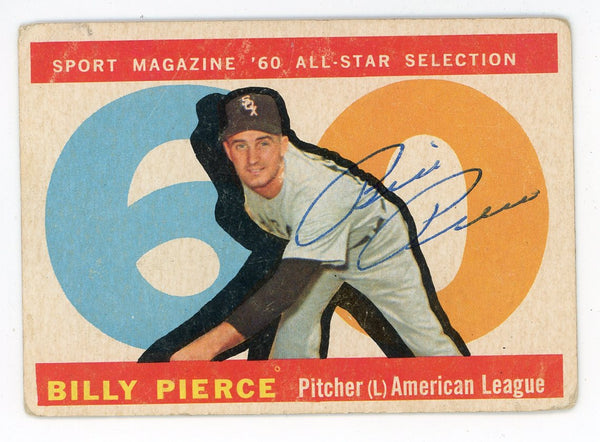 Billy Pierce Autographed 1960 all Star Selection Card #571