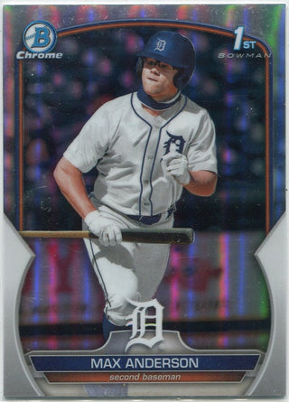 Max Anderson 2023 Bowman Draft Chrome Refractor RC #BDC-144