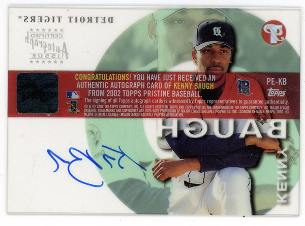 Kenny Baugh Autographed 2002 Topps Pristine #PE-KB