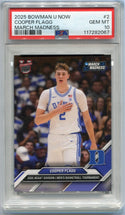 Cooper Flagg 2025 Bowman U Now March Madness Card #2 PSA Graded 10