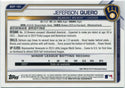 Jeferson Quero 2021 Bowman Chrome Sapphire RC #BCP-181