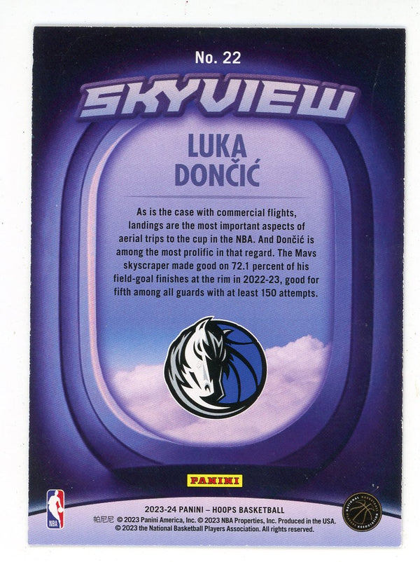 Luka Doncic 2023-24 Panini Hoops Skyview #22