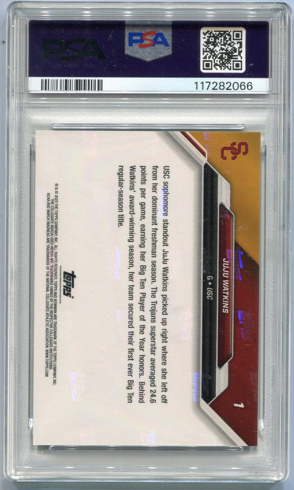 JuJu Watkins 2025 Bowman U Now March Madness Card #1 PSA Graded 10